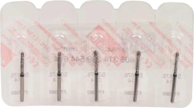 Omni Diamanten 878  Packung  5 Stück schwarz supergrob, FG, Figur 289 Torpedo zylindrisch, 8 mm, ISO 014