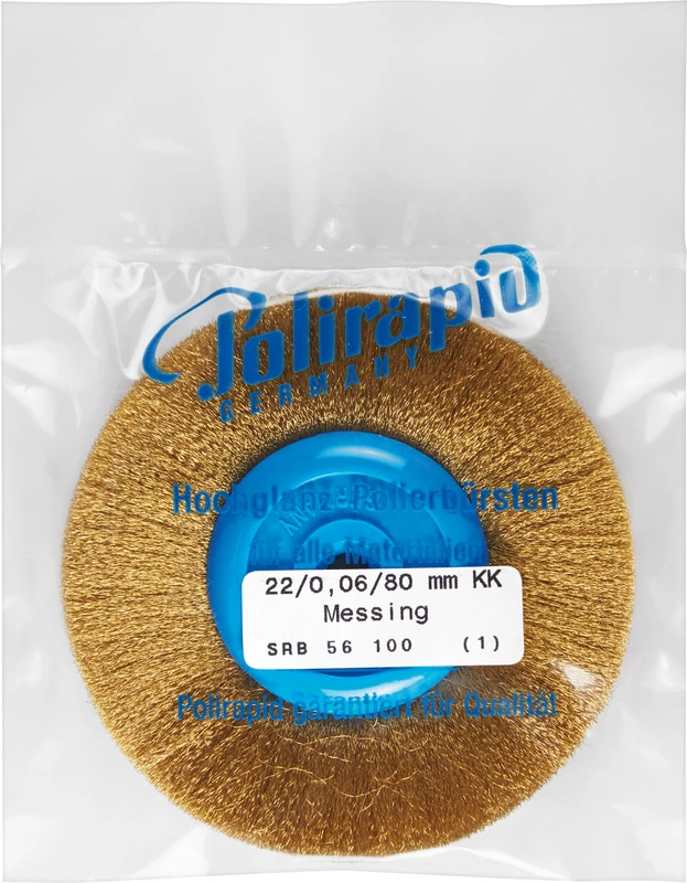 Rundbürsten Draht  Stück  Messingdraht, Ø 80 mm, Draht: 0,06 mm