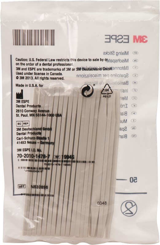 Anmischspatel  Packung  50 Stück
