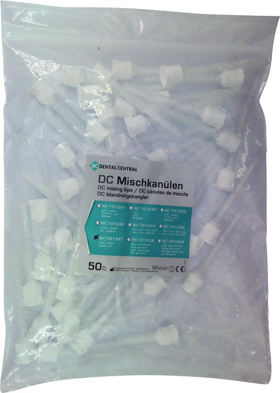 DC Mischkanülen  Packung  50 Stück weiß