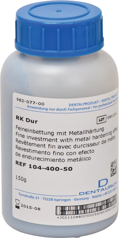 Feineinbettung  Flasche  150 g RK DUR, blau