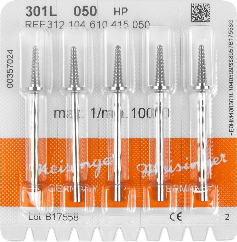 Mandrell 301L  Packung  5 Stück HP, ISO 050