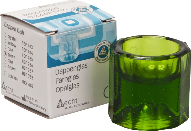 Dappengläser aus Buntglas  Stück  grün