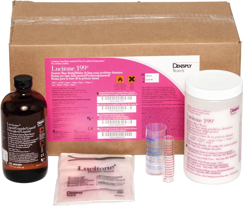 Lucitone 199®  Laborpackung  4 x 630 g Dose Pulver, 3 x 430 ml Flasche Flüssigkeit