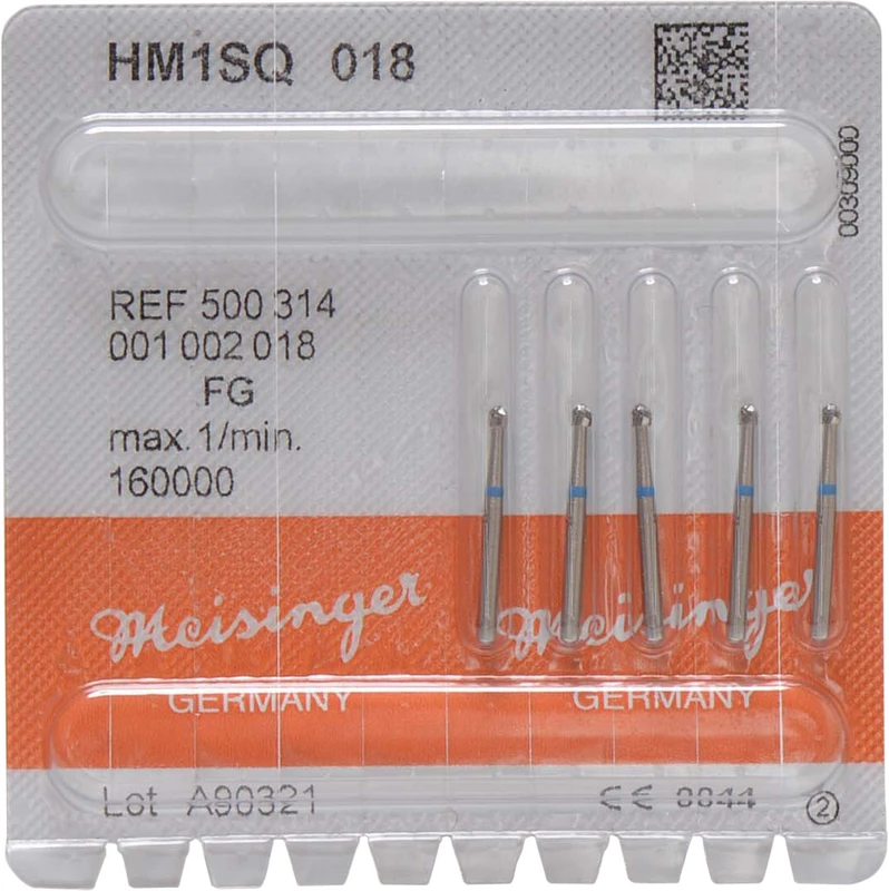 HM-Bohrer 1SQ  Packung  5 Stück schnittfr. Verz. Querhieb, FG, blau, Figur 001, ISO 018