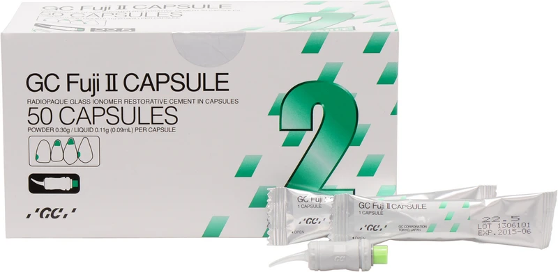 GC Fuji II  Packung  50 Kapseln graubraun C2