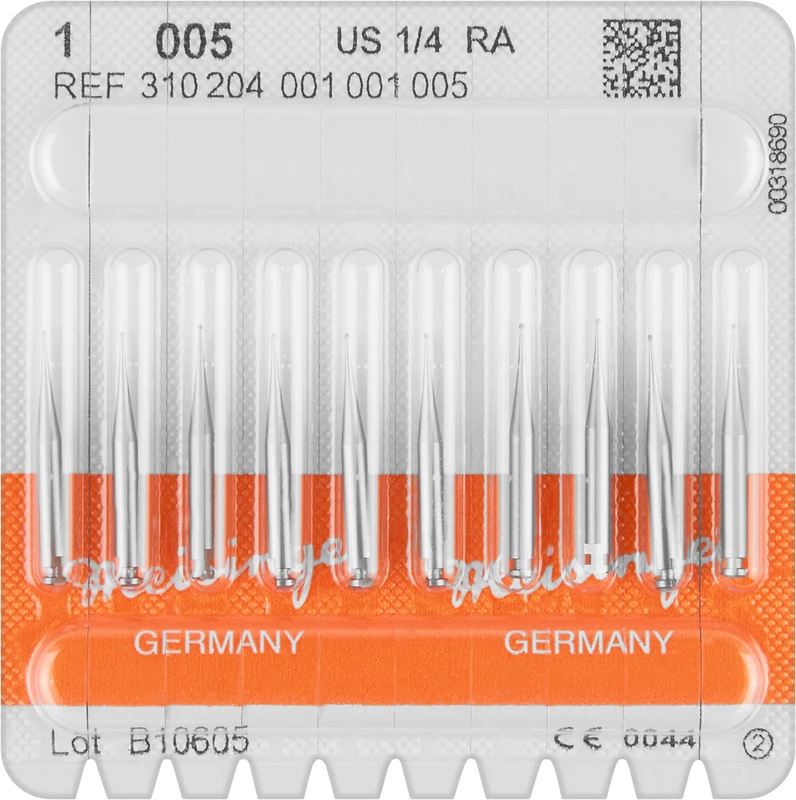 Stahlbohrer 1  Packung  10 Stück RA, Figur 001, ISO 005