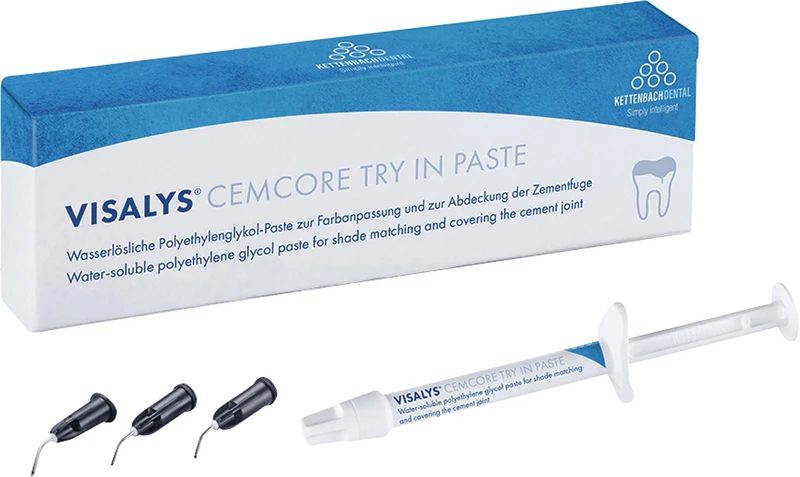 Visalys® CemCore Try In Paste  Packung  1,4 ml Spritze opaque, 5 Applikationskanülen