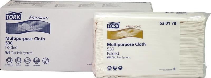 TORK® Premium Reinigungstücher 530   Packung  5 x 100 Stück Premium, 1-lagig, weiß