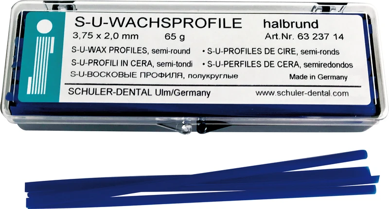 S-U-Wachsprofile  Packung  65 g Wachsprofile halbrund, 3,75 x 2,0 mm