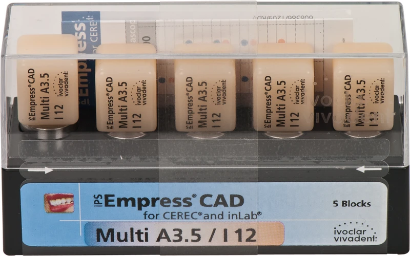 IPS Empress® CAD Multi for CEREC  Packung  5 Stück Gr. I12, A3,5