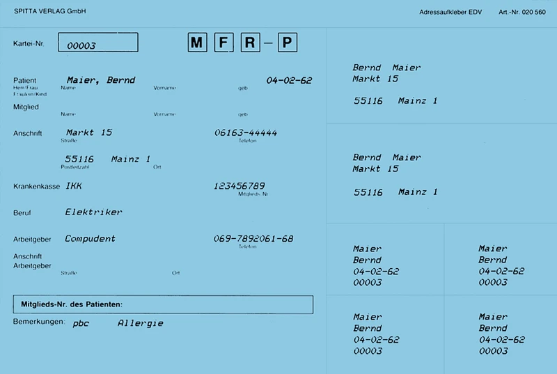 Adressaufkleber DIN A5   Packung  100 Stück blau