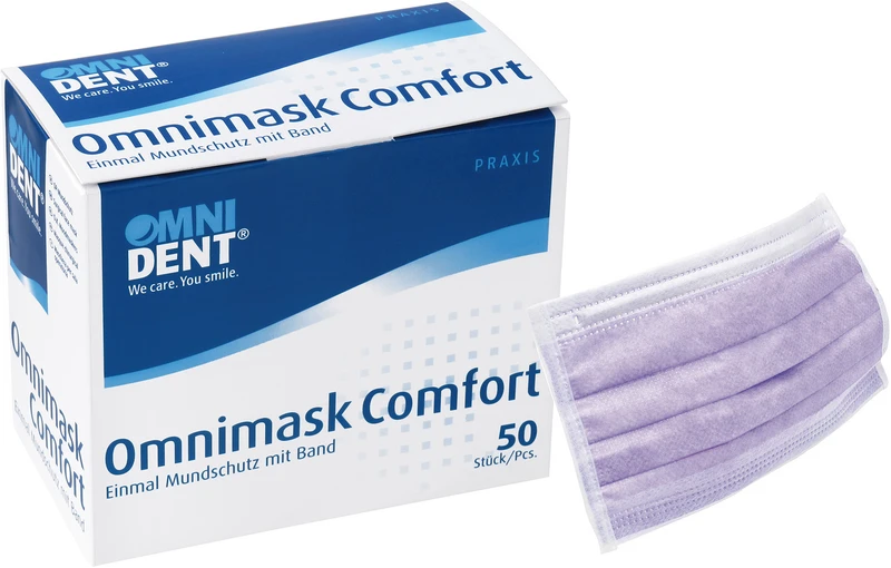 Omnimask Comfort  Packung  50 Stück lila mit Band