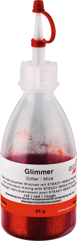 Glimmer  Flasche  50 g rot