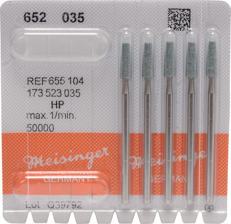 Keramische Schleifer 652  Packung  5 Stück grün mittel, HP, Figur 173, 10,5 mm, ISO 035