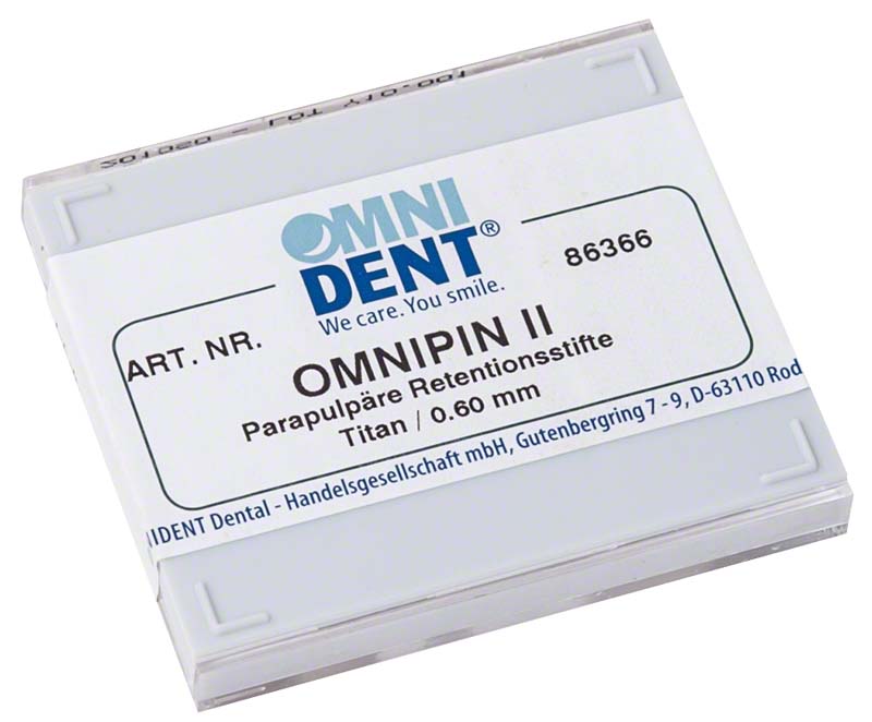 OMNIPIN II  Starter Kit  25 montierte Stifte  klein, rot\Titan, .021  \0,6 mm, 1 Bohrer, 1 Handgriff
