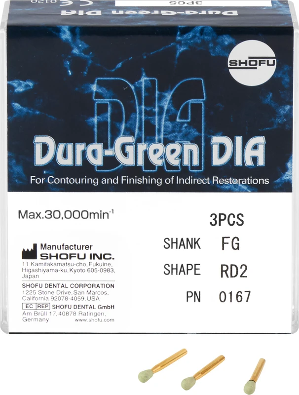 Dura-Green DIA  Packung  3 Stück RD2, FG, 024