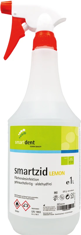 smartzid Flächendesinfektion  Flasche  1 Liter Lemon