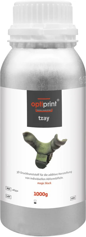 optiprint® tray   Flasche  1 kg 385 nm, magic schwarz