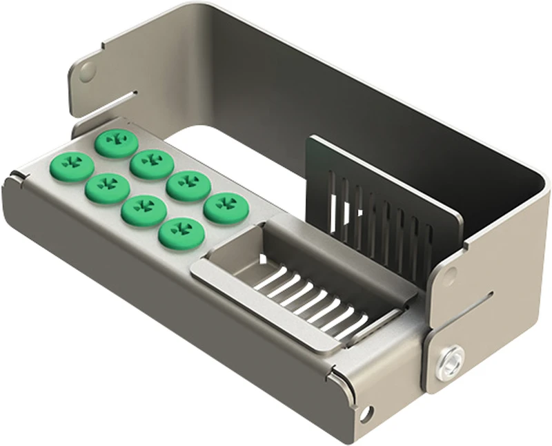 PLUG IN PLUS  Stück  für 8 Instrumente, grün, 8,4 x 2,7 x 3,2 cm