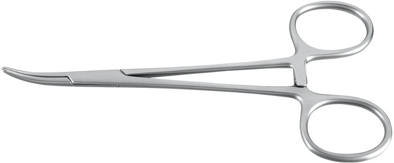 Arterienklemme nach Halsted-Mosquito  Stück  1255, 125 mm, gebogen