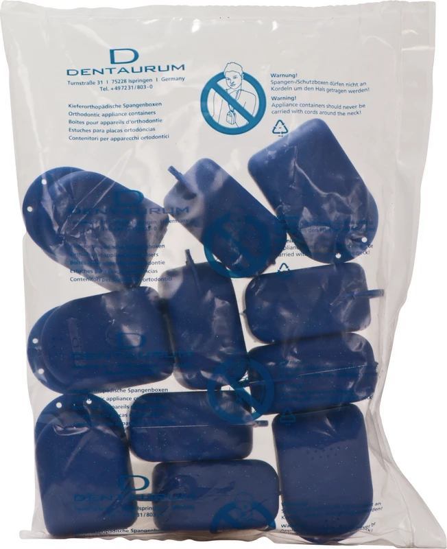 Spangenbox  Packung  10 Stück blau, maxi