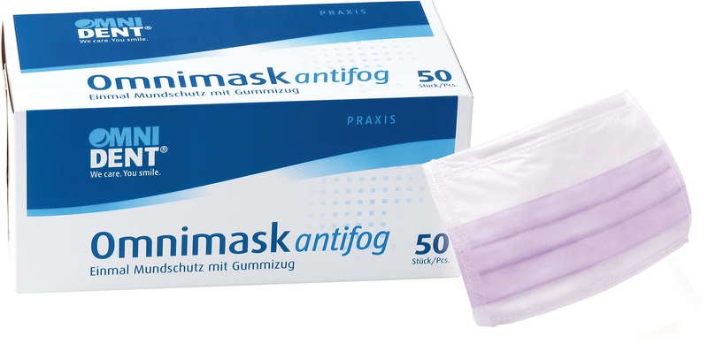 Omnimask antifog  Packung  50 Stück rosa mit Gummizug
