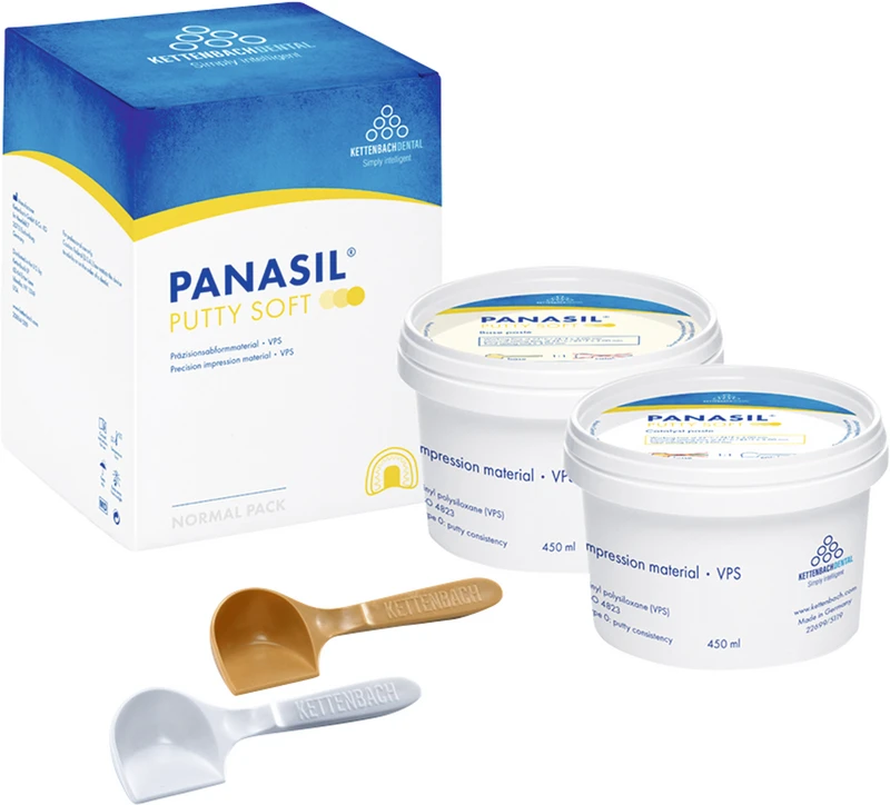 Panasil® Putty  Normalpackung  450 ml Basispaste, 450 ml Katalysatorpaste. Putty Soft