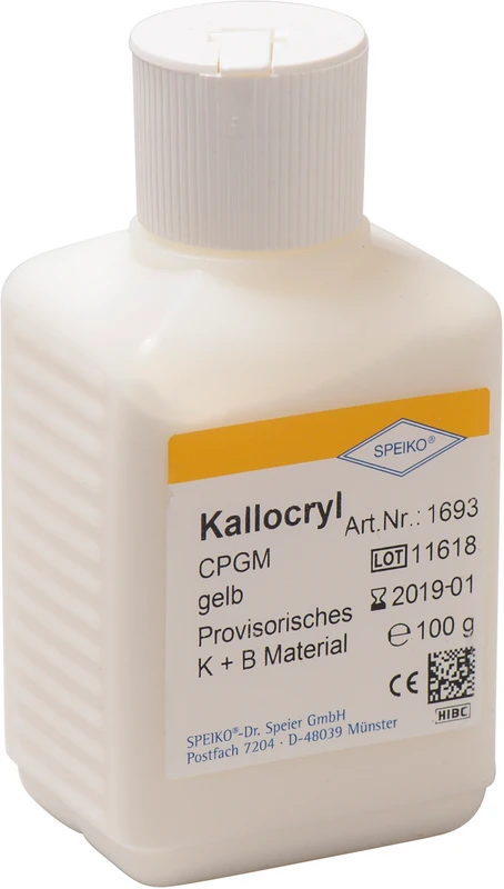 Kallocryl® CPGM zahnfarbig  Flasche  100 g Pulver gelb