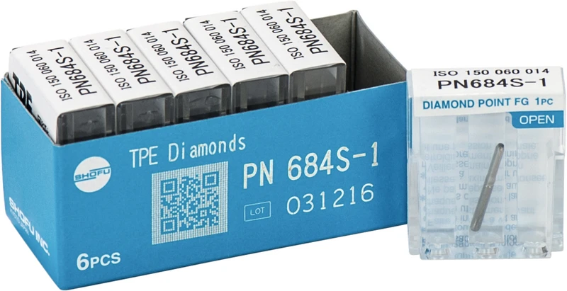 TPE Diamant FG 680  Packung  6 Stück grob, FG Short, 6 mm, ISO 014