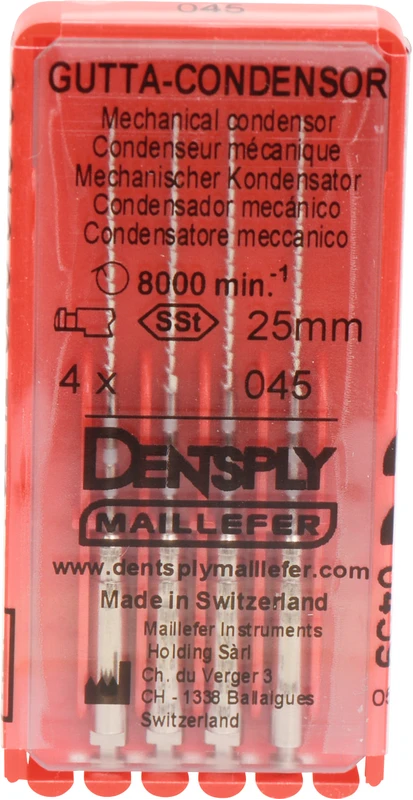 Gutta-Condensor  Packung  4 Stück 25 mm, ISO 045