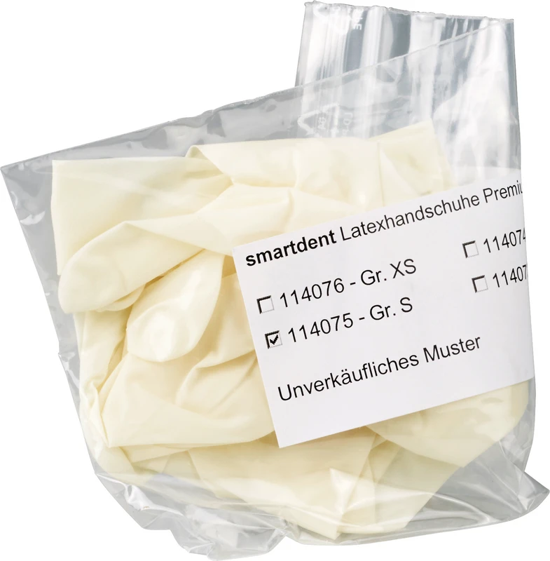 smart Latexhandschuhe Premium PF  Muster  1 Paar puderfrei, S
