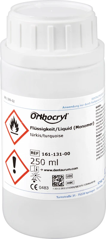 Orthocryl® Flüssigkeit  Flasche  250 ml Flüssigkeit türkis