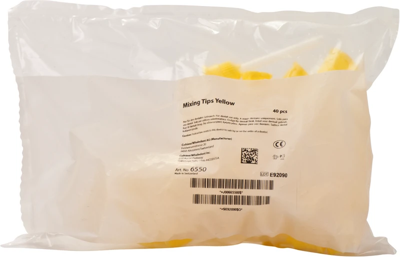 Mixing Tips Yellow  Packung  40 Stück gelb, klein