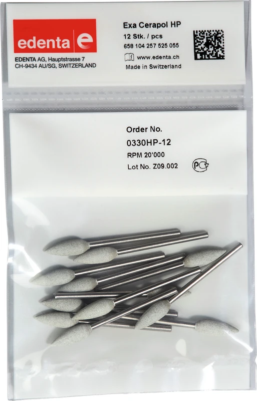 Exa Cerapol  Packung  12 Stück hellgrau, HP, Figur 257, 16,3 mm, ISO 055