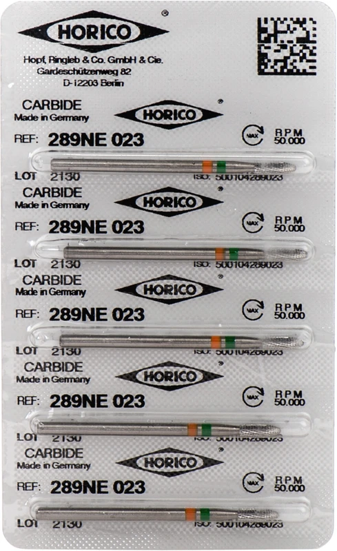 HM-Fräser 289NE\NEF  Packung  5 Stück Kreuzverzahnung, orange-grün, HP, Figur 289, 8 mm, ISO 023