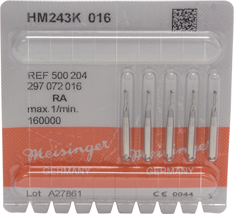 HM-Finierer 243  Packung  5 Stück fein RA, Figur 297 Torpedo, konisch, 6 mm, ISO 016