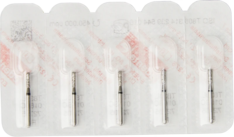 Turbo Diamanten T830L  Packung  5 Stück schwarz supergrob, FG, Figur 239 Birne lang, 5 mm, ISO 016