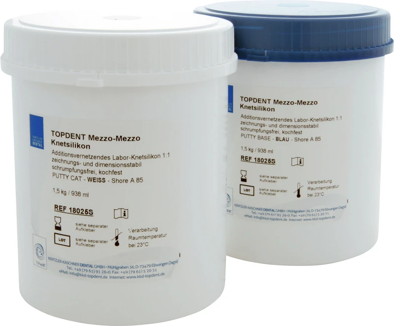 TD Mezzo-Mezzo Knetsilikon  Packung  1,5 kg Dose Base, 1,5 kg Dose Katalysator