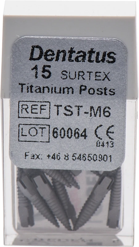 Classic Surtex Titan Wurzelstifte  Packung  15 Stück 9,3 mm, Ø 1,8 mm, Größe 6