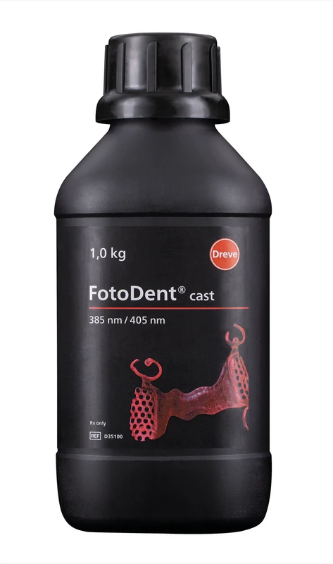 FotoDent® cast  Flasche  1 kg 385\405 nm, rot-transparent
