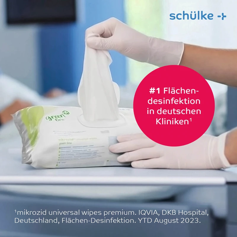 mikrozid® universal wipes greenline  Packung  114 Stück, 18 x 20 cm