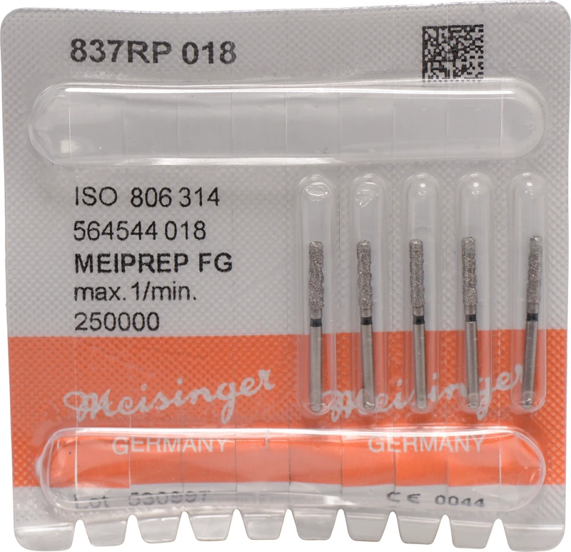 MEIPREP Diamanten  Packung  5 Stück FG, Figur 564 (837RP), ISO 018