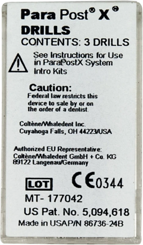 ParaPost® X Bohrer  Nachfüllpackung  3 Stück Ø 1,25 mm, rot