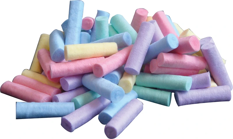 Farbige Watterollen  Packung  500 Stück blau, Ø 8 mm, ca. 36 mm, Größe 1