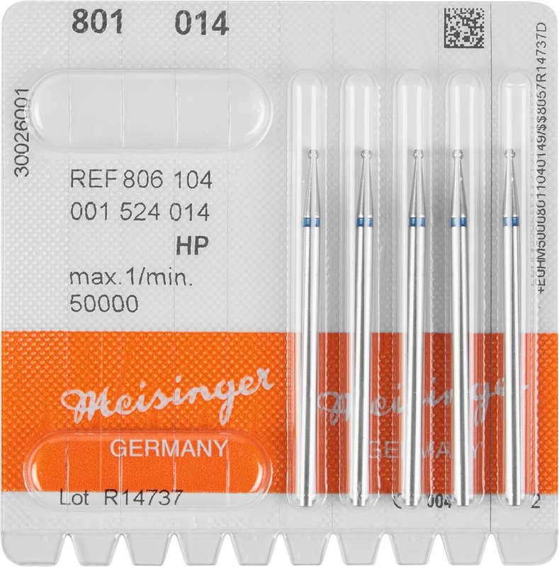 Diamanten 801  Packung  5 Stück blau mittel, HP, Figur 001 Rund, ISO 014