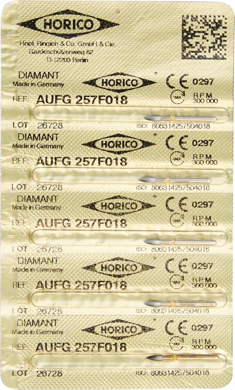 Diamant AuFG 257  Packung  5 Stück gelb extra fein, FG, Figur 257, ISO 018