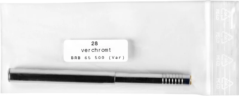 Bohrerreinigungsbürsten  Stück  Nr. 28 verchromt, Messingdraht, Ø 9\7,5 mm, 114 mm