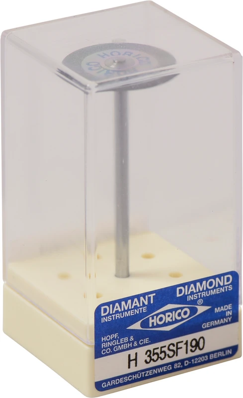Diamantscheiben 355  Stück  doppelseitig, starr, gelb extra-fein, HP, Figur 355 SF, 0,22 mm, ISO 190