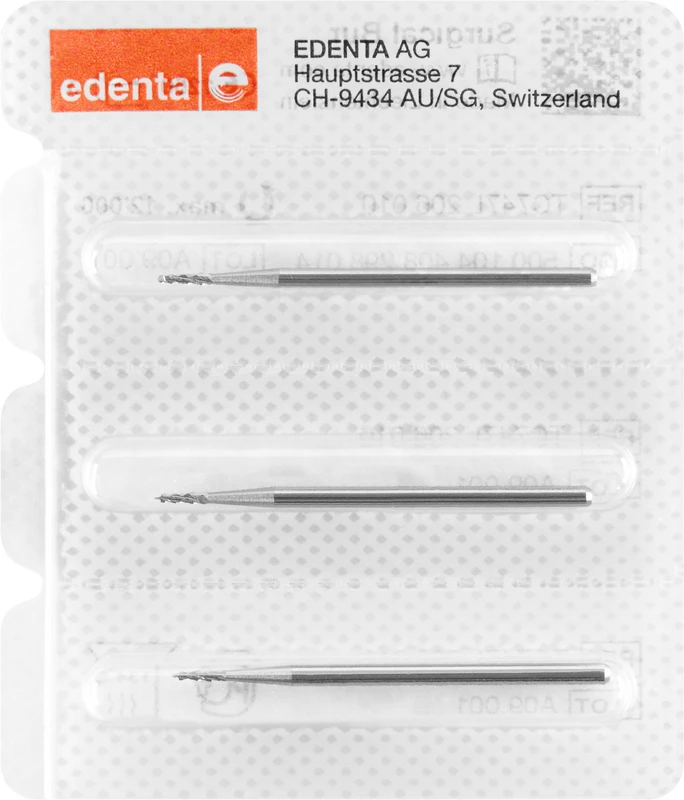 Chirurgie Knochenfräser HM C163A  Packung  3 Stück HP, Figur 408, 6 mm, ISO 014